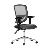 Nautilus Designs Nexus Designer High Back Mesh Operator Office Chair Sculptured Lumbar and Spine Support Black Vinyl - BCM/K512/BKV/ADT DD